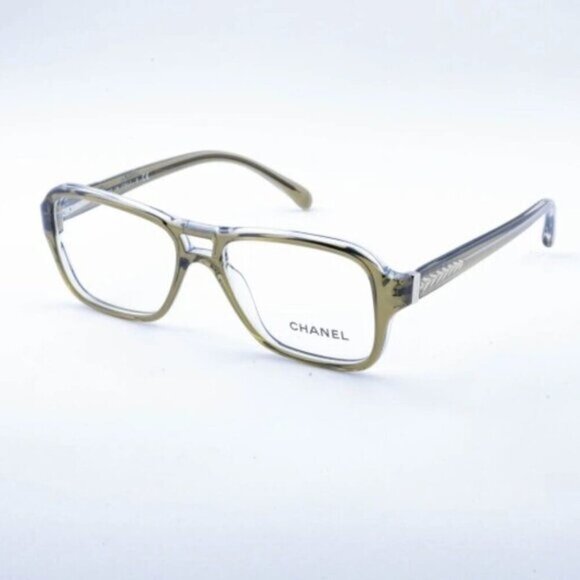 Chanel Green #3210 Aviator Glasses Frames - Full Set, **New In Box*** - Picture 1 of 14